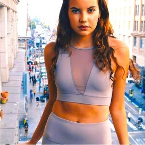Women's Sheer Mesh Sportd Bra - Gray
LA SOCIETY